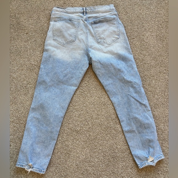 Gap High Rise Distressed Cigarette Jeans Light Wash - Picture 5 of 5